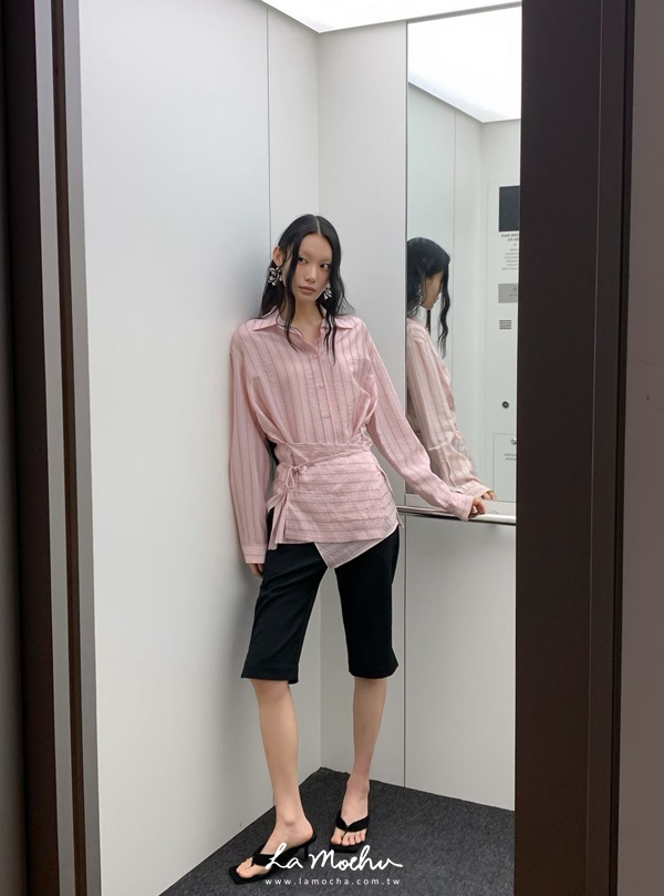 側開衩西裝卡布里褲
